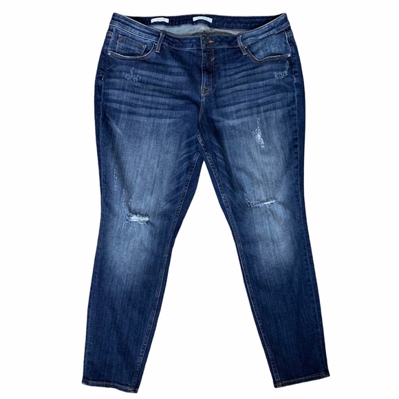 Vigoss dark wash distressed Jagger Skinny jeans